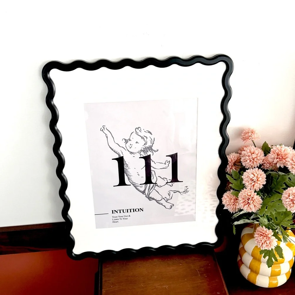 Angel Numbers 111 Intuition Spiritual Canvas Art Print Cupid Squiggle Framed Art